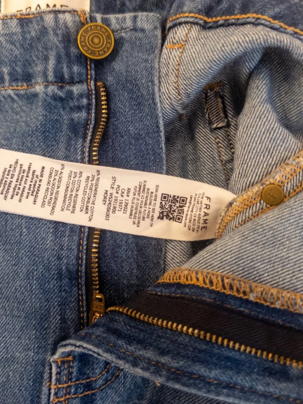 Frame Denim Morey Cargo Mini Skirt Size 27